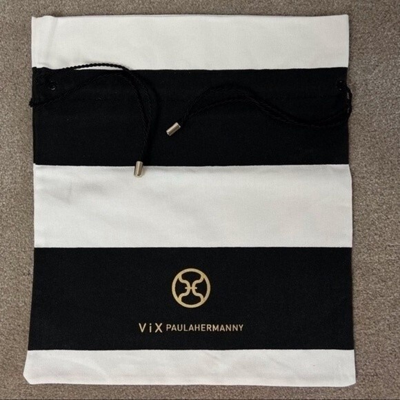 VIX PAULAHERMANNY Bikini Swimsuit and Swim Bag Black NWT - Picture 6 of 8